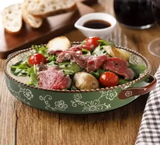 طبق خبز سيراميك بوهيمي كبير الحجم بالجملة ، مخصص أطباق المعكرونة المزود