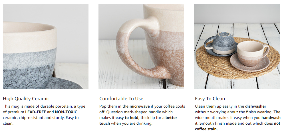 Ceramic Cappuccino Cup and Saucer Set wholesale in China