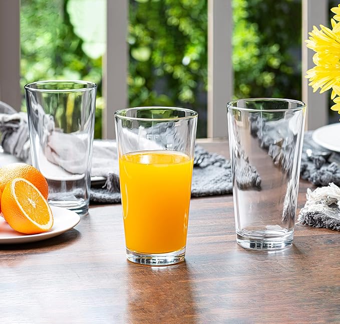 Clear Heavy Base Tall Beer Drinking Glasses Wholesale in China