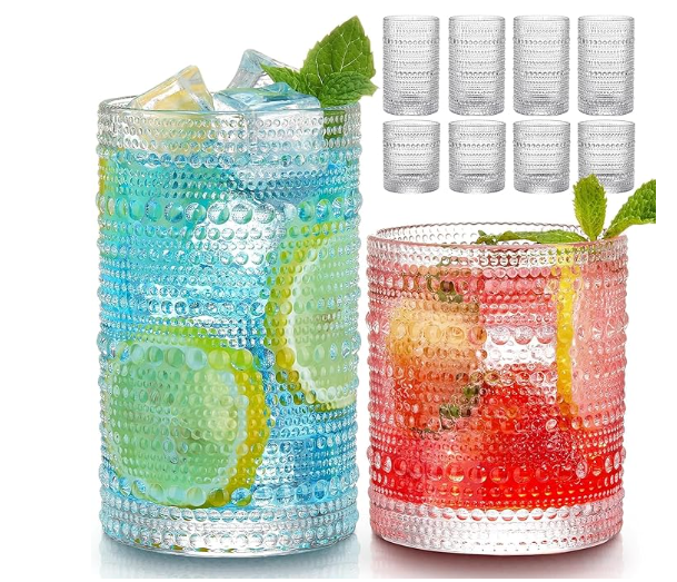 Vintage Drinking Glasses Set of 8 Wholesale in China