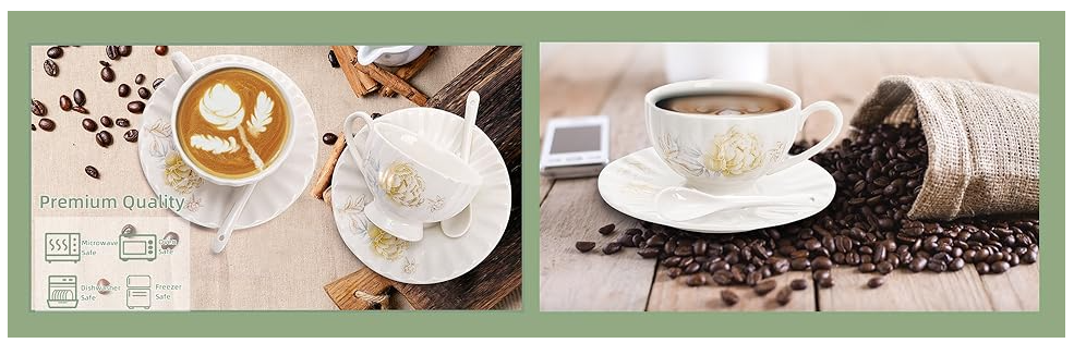 White Porcelain Tea Cup with Saucer Wholesale in China