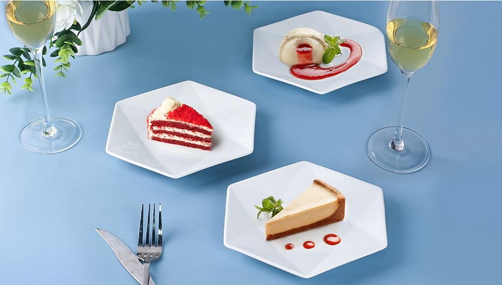 White Ceramic Dessert Plates Wholesale in China