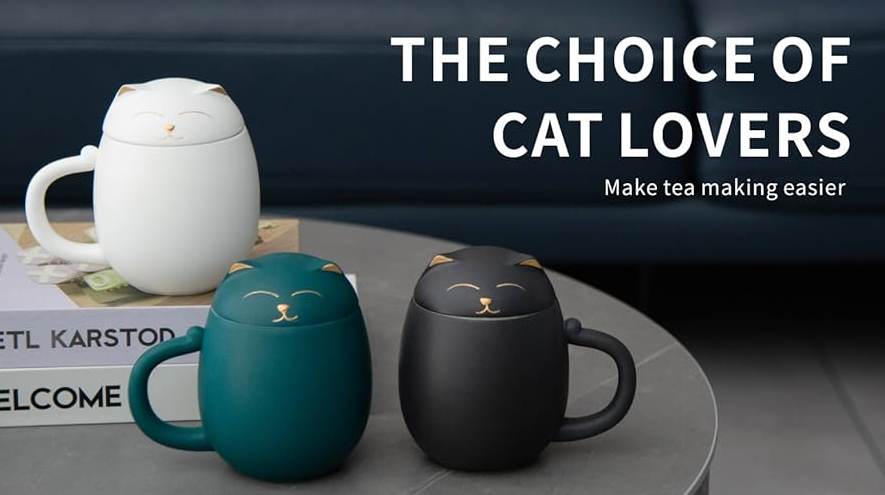 Taza de té de cerámica con infusor y tapa al por mayor en China