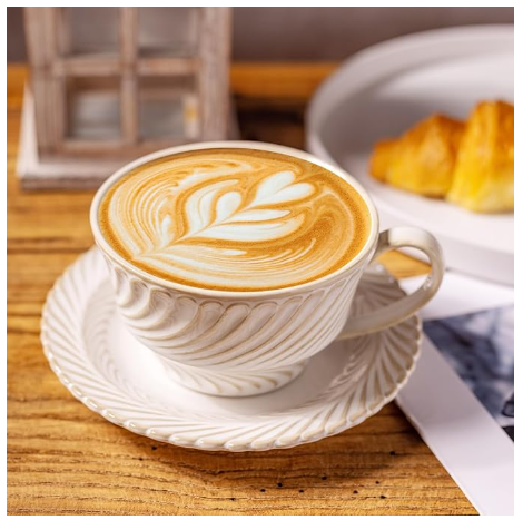 Ceramic Latte Cup with Saucer Wholesale in China