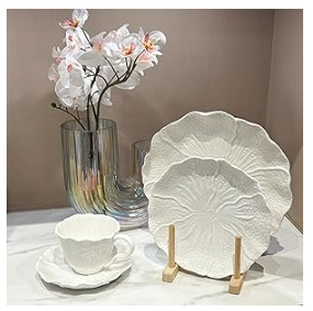 Pratos de porcelana com relevo floral vegetal atacado na China