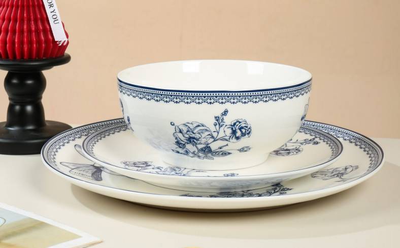 Retro floral tableware set for Kitchen Dining, Home