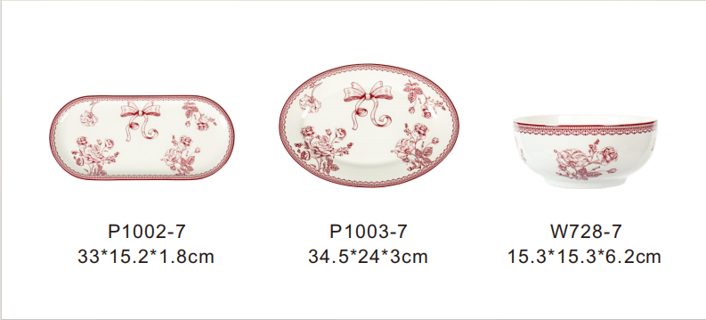 Retro floral tableware set for Kitchen Dining, Home