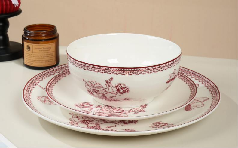 Retro floral tableware set for Kitchen Dining, Home