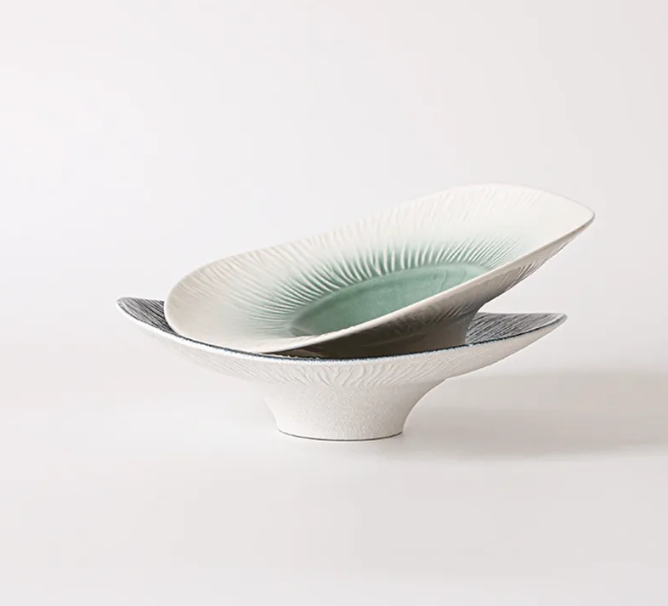 شكل غير منتظم قبعة القش السلطانية ، لوحات العشاء الخزف السائبة ، لوحات المعكرونة السلطانيات بالجملة