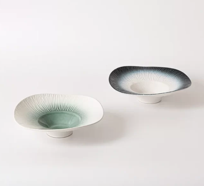 شكل غير منتظم قبعة القش السلطانية ، لوحات العشاء الخزف السائبة ، لوحات المعكرونة السلطانيات بالجملة