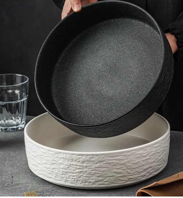 Keramiske suppeskåle ， 10-tommer bulk serveringsskåle til gryderet