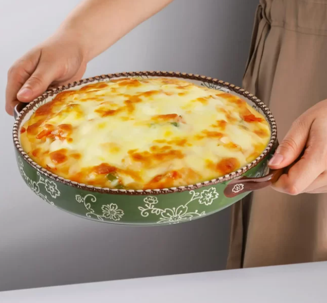 Assadeira de cerâmica boêmia de tamanho grande atacado, fornecedor de tigelas de macarrão personalizadas