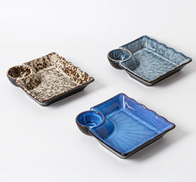 Ceramic Tapas Plates Wholesale, Small Appetizer Plates Bulk, Crockery Dumpling plate，French fries platter