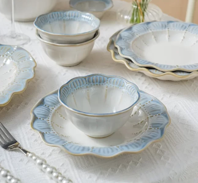 Fancy Ceramic Dinnerware Plates, Catering Supplies Crockery Bulk