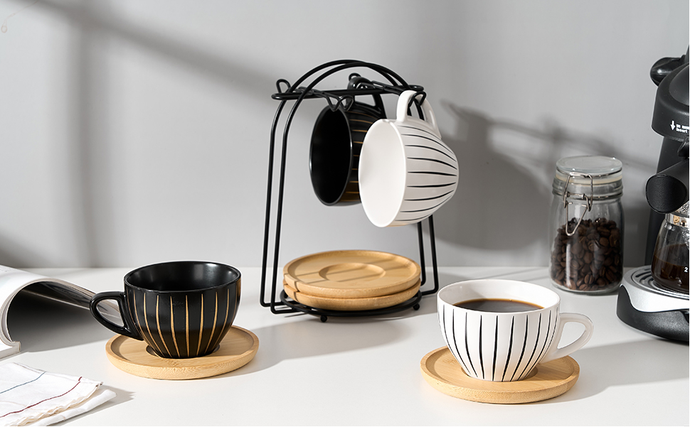 Ceramic Demitasse Espresso Cups with Metal Stand - Wholesale Supplier in China