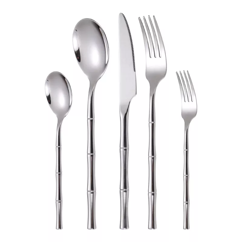 Modern Flatware Spoon and Knife Stainless Steel Cutlery