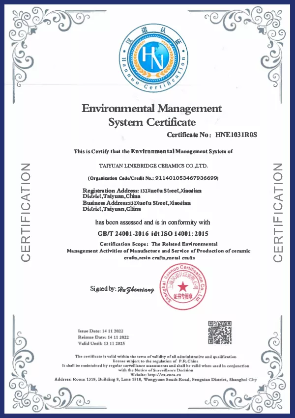 Enviromnental Management System Certificate