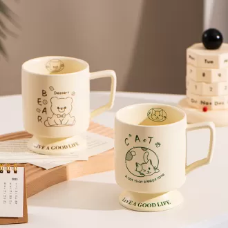 French goblet mug ceramic coffee mug