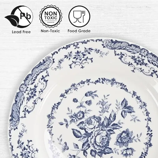 Blue Floral Ceramic Plates Manufacturer in China