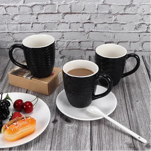 High-quality textured coffee mugs from China