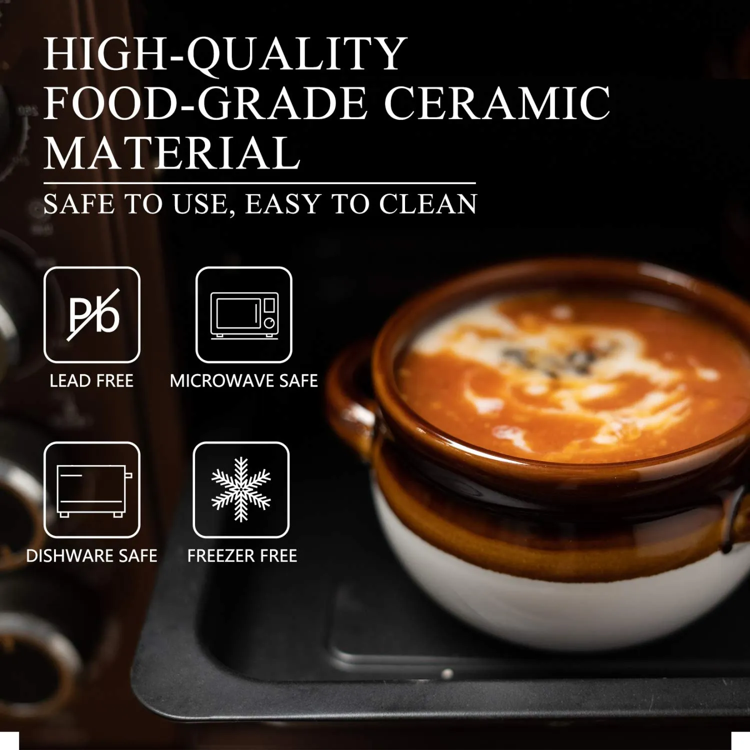 16 Oz Ceramic Soup Serving Bowl Crocks factory