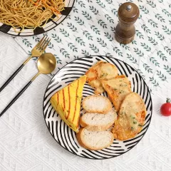 Flat Modern Black Pattern Ceramic Plates: Wholesale Supplier in China