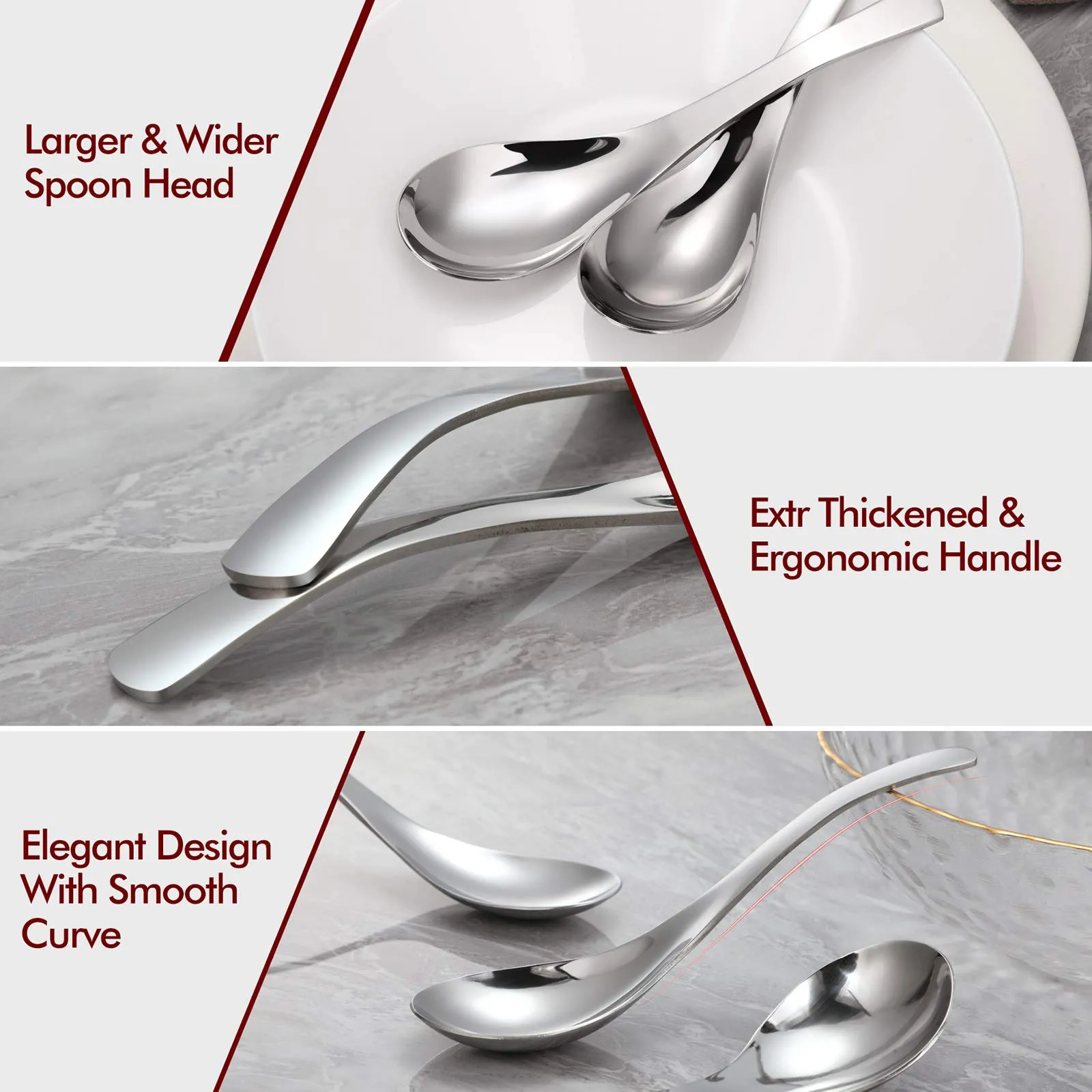 High Grade Stainless Steel Soup Spoons Supplier