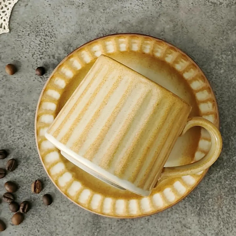 Ceramic Tea Cup with Saucer Set