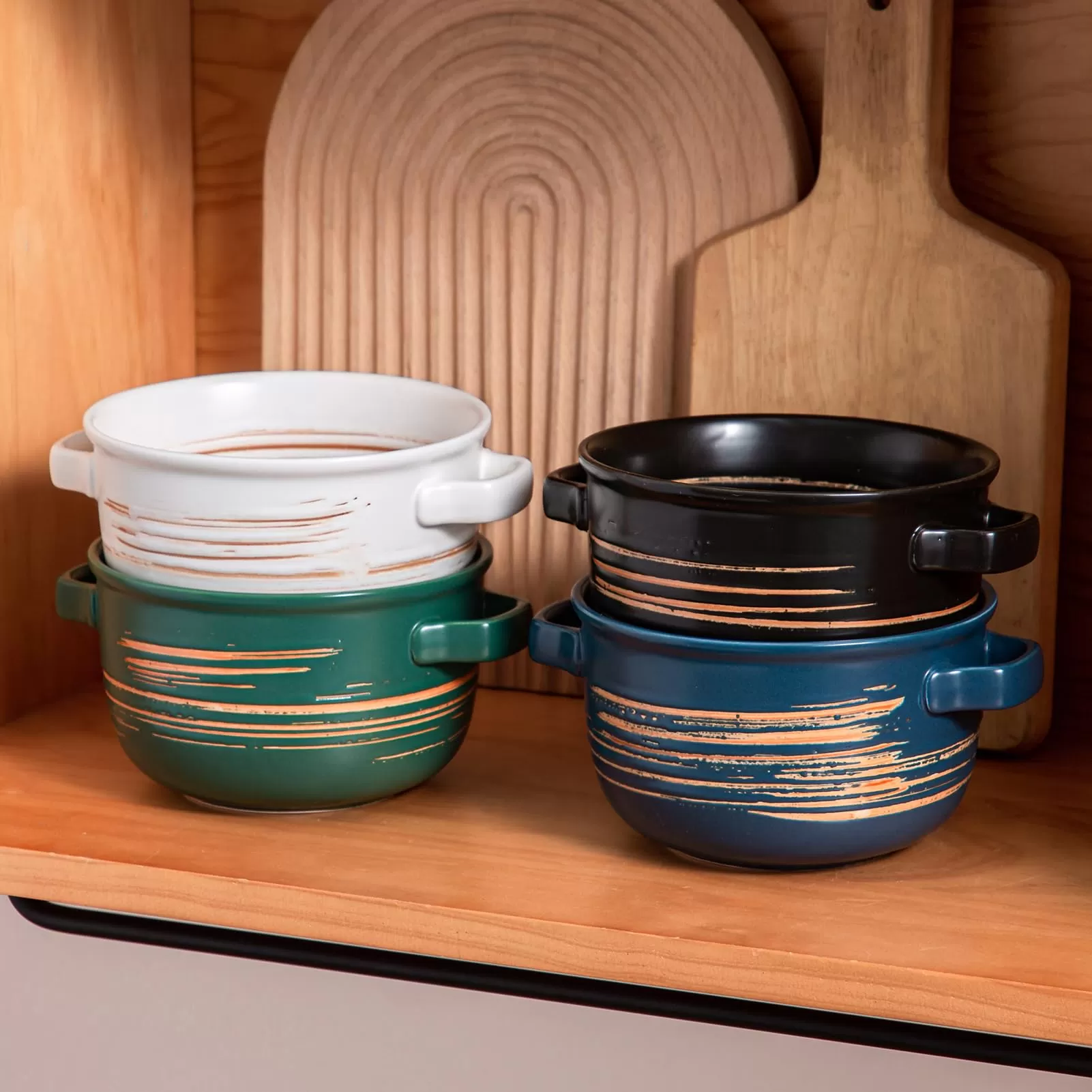 Ceramic Soup Bowls with Handles