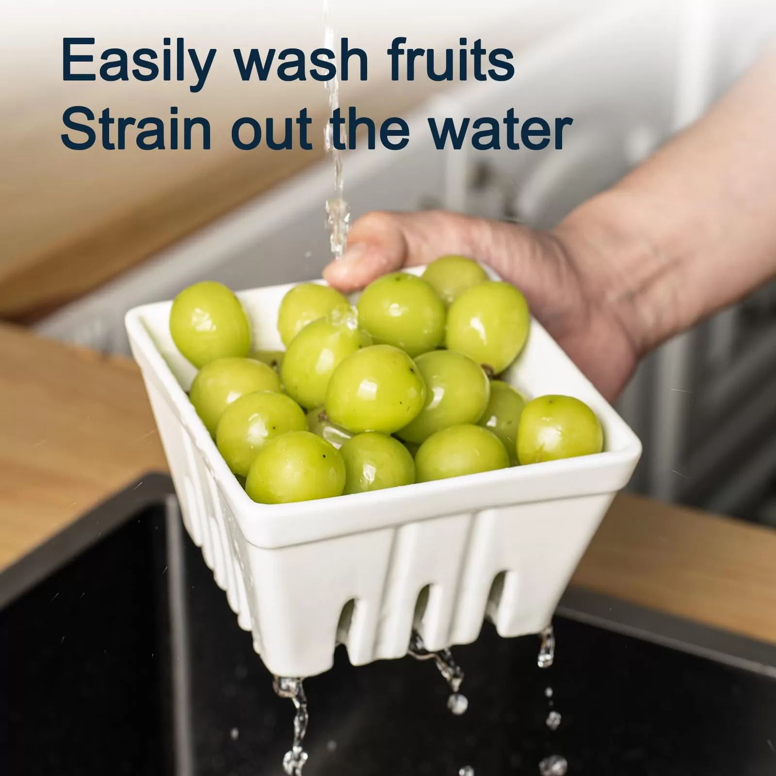 ceramic colander with cover