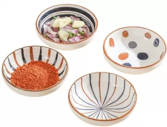 Small Ceramic Side Dishes Soy Sauce Dish Cute Mini Dipping Sauce Dishes Bowls