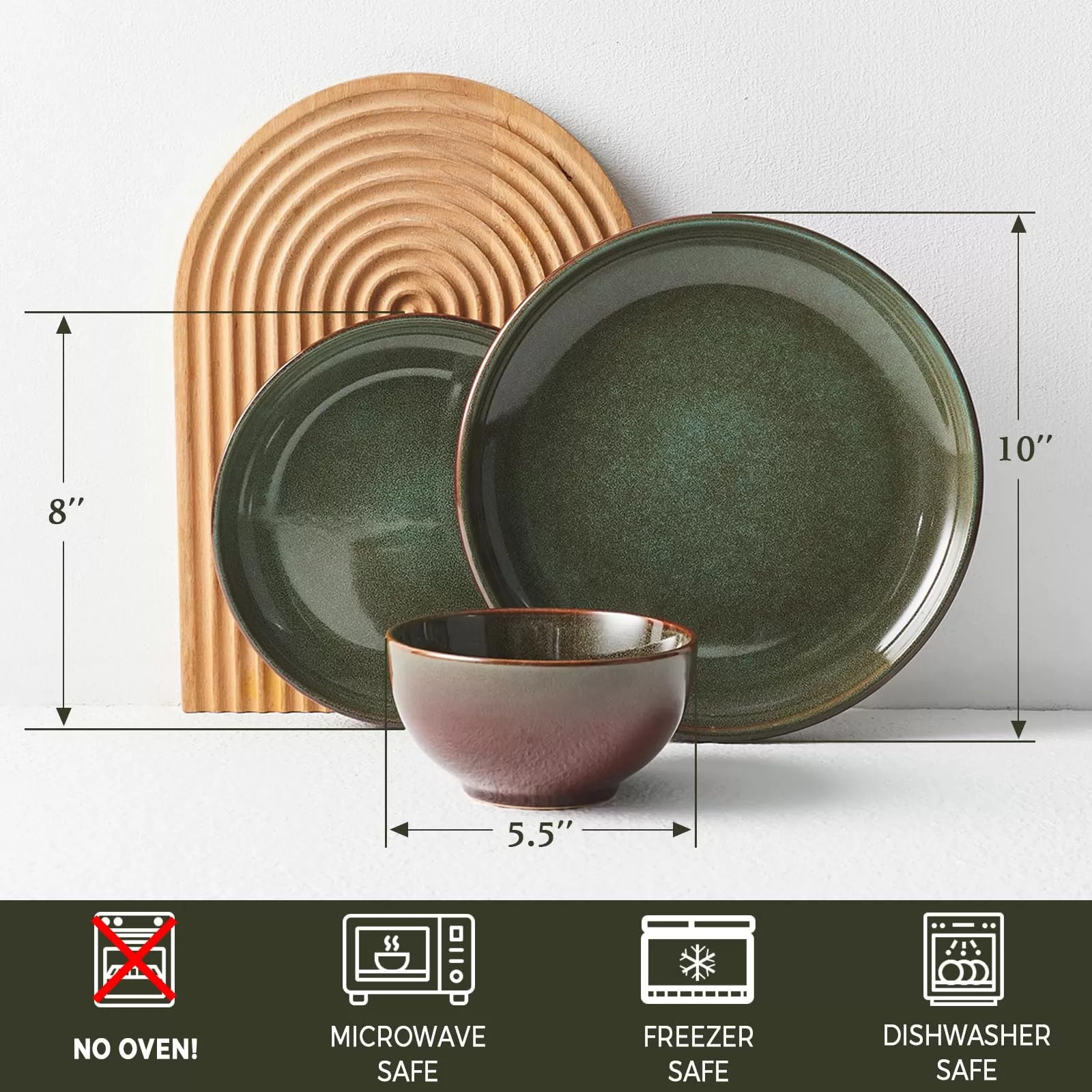 Ceramic dinnerware with unique glaze finish in bulk