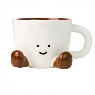 Ceramic Funny Coffee Cup - 12 oz Novelty Unique Teacup with Handle