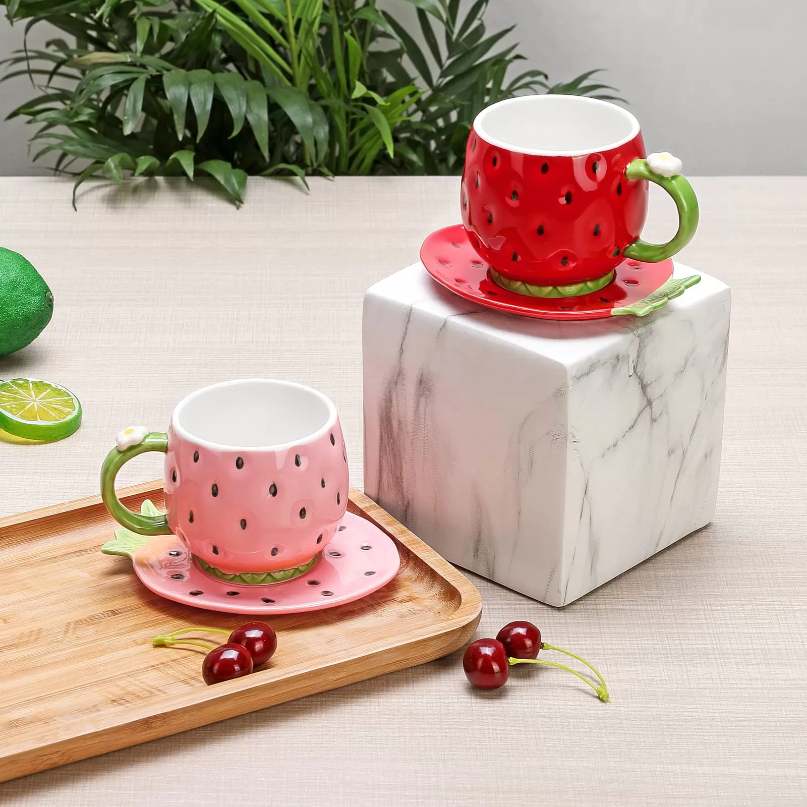 China ceramic strawberry cup supplier