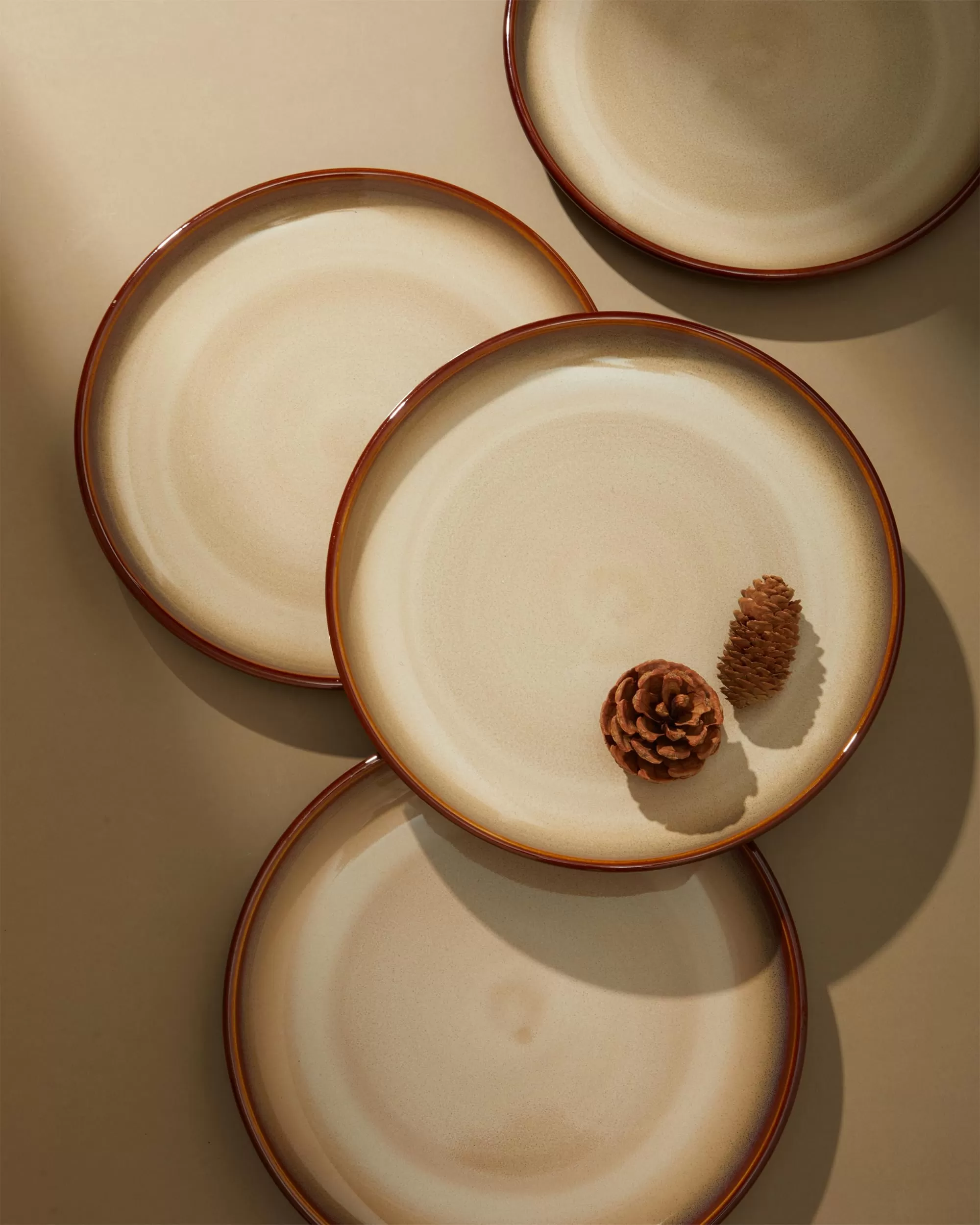 wholesale ceramic double bowl plates