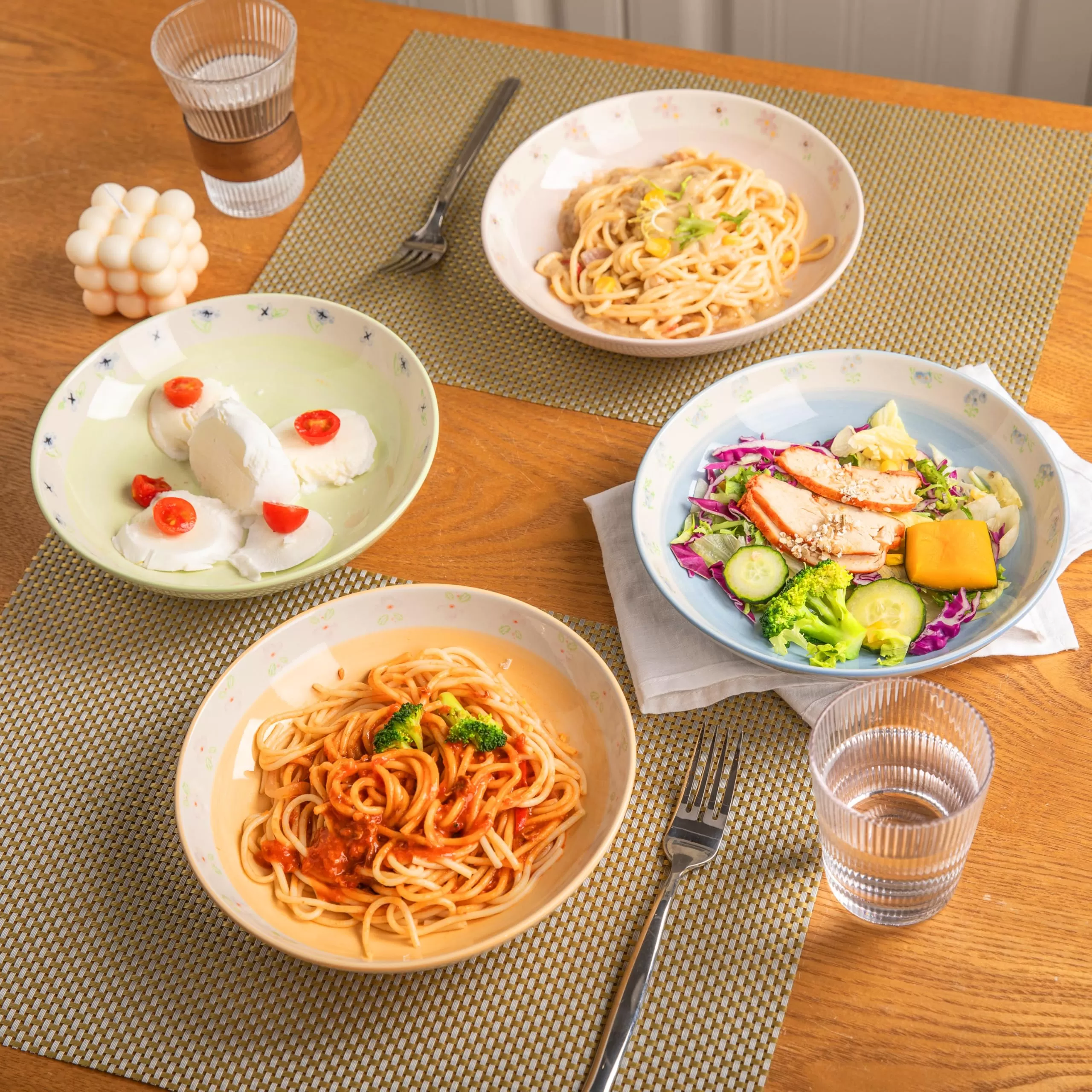 Floral Pattern Ceramic Salad Bowls in Bul
