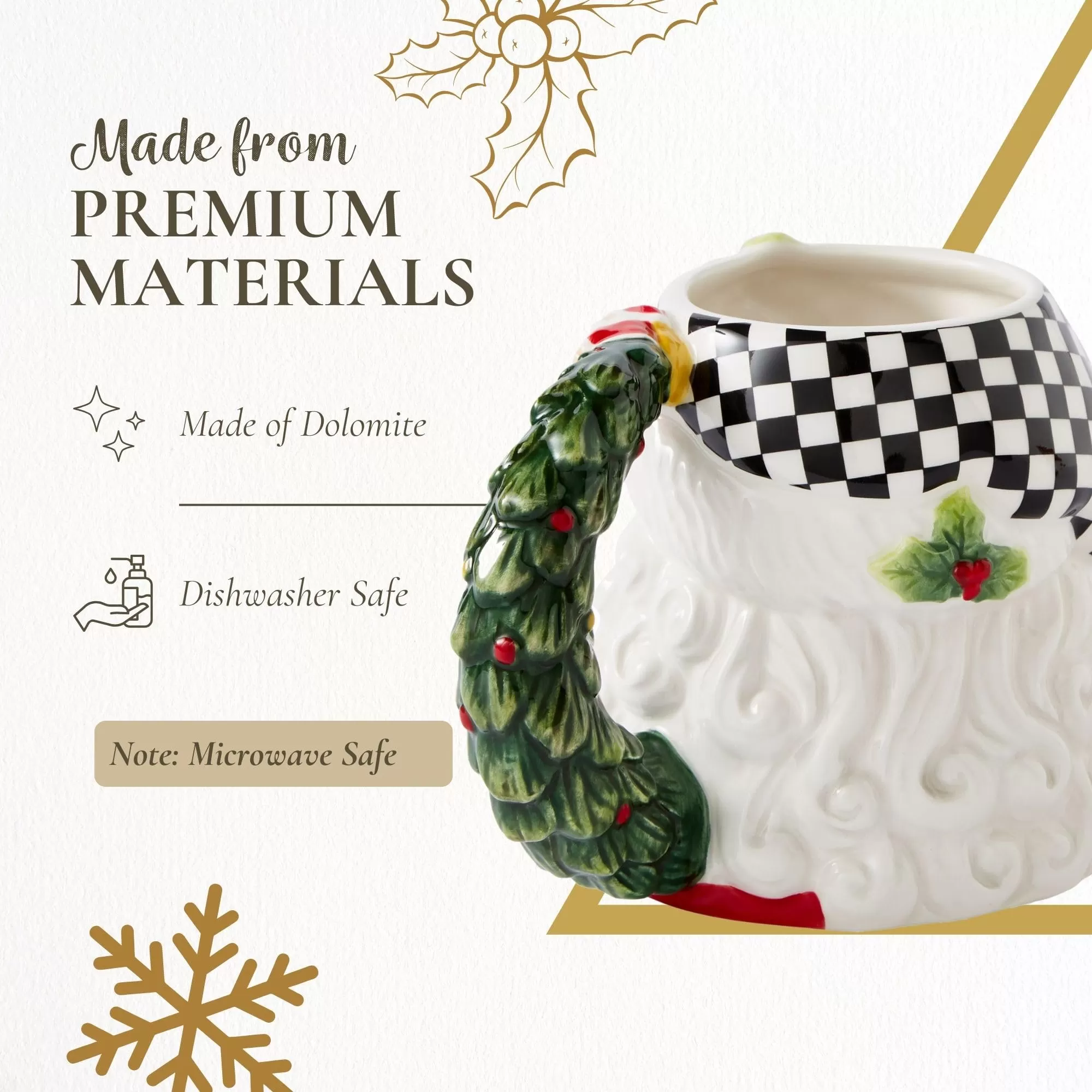 Festive Toby mug Christmas tree design wholesale