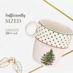 Festive Style for Every Home: Christmas Tree Polka Dot Stackable Mugs Wholesale in China