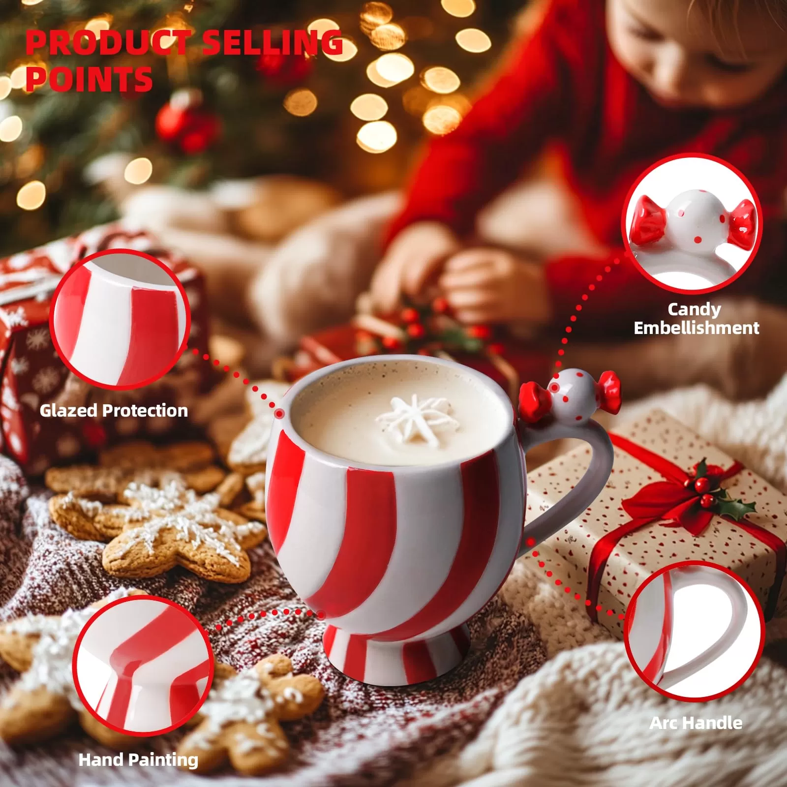 Festive ceramic mugs wholesale suppliers China