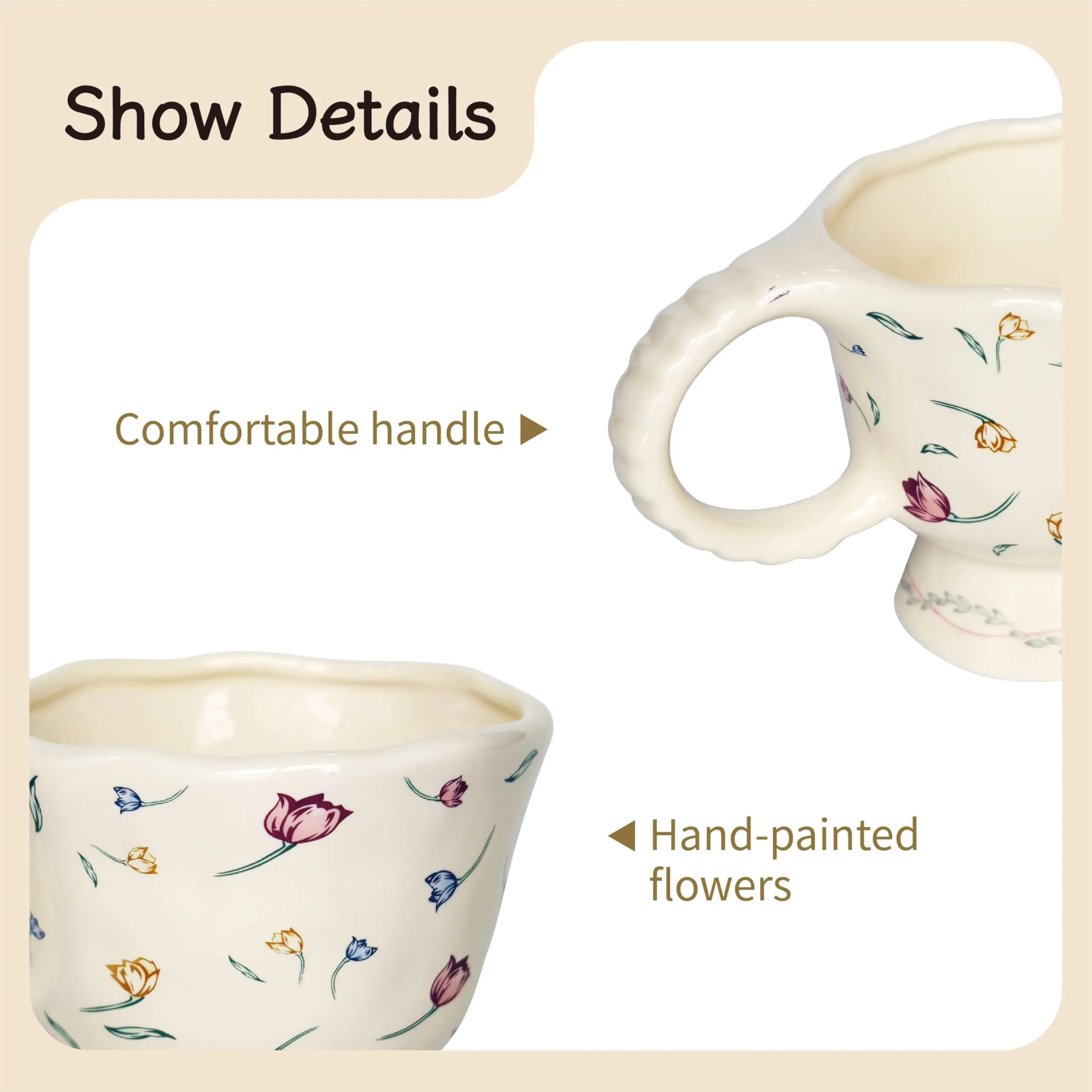 daisy ceramic tea cup