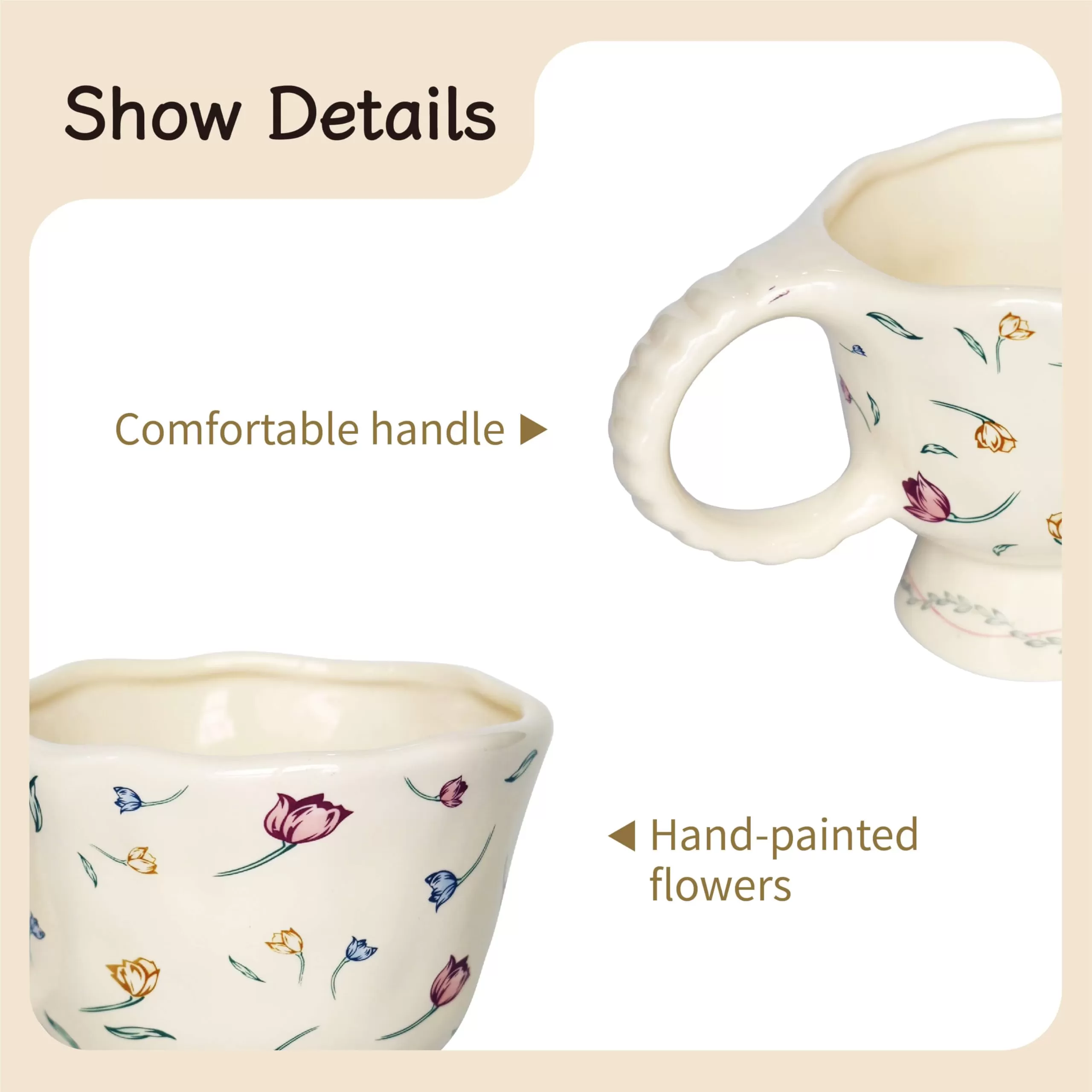 daisy ceramic tea cup