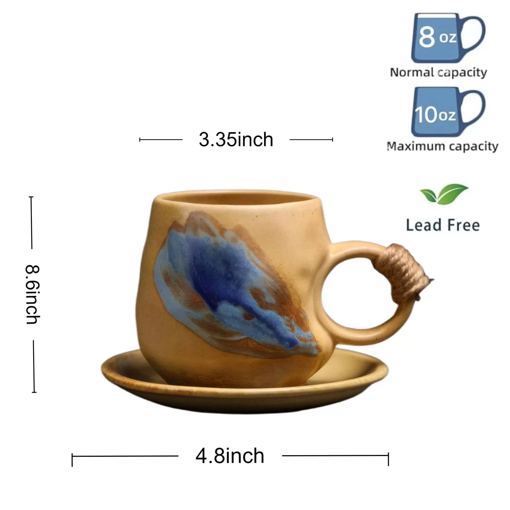 ceramic cappuccino cup for café use