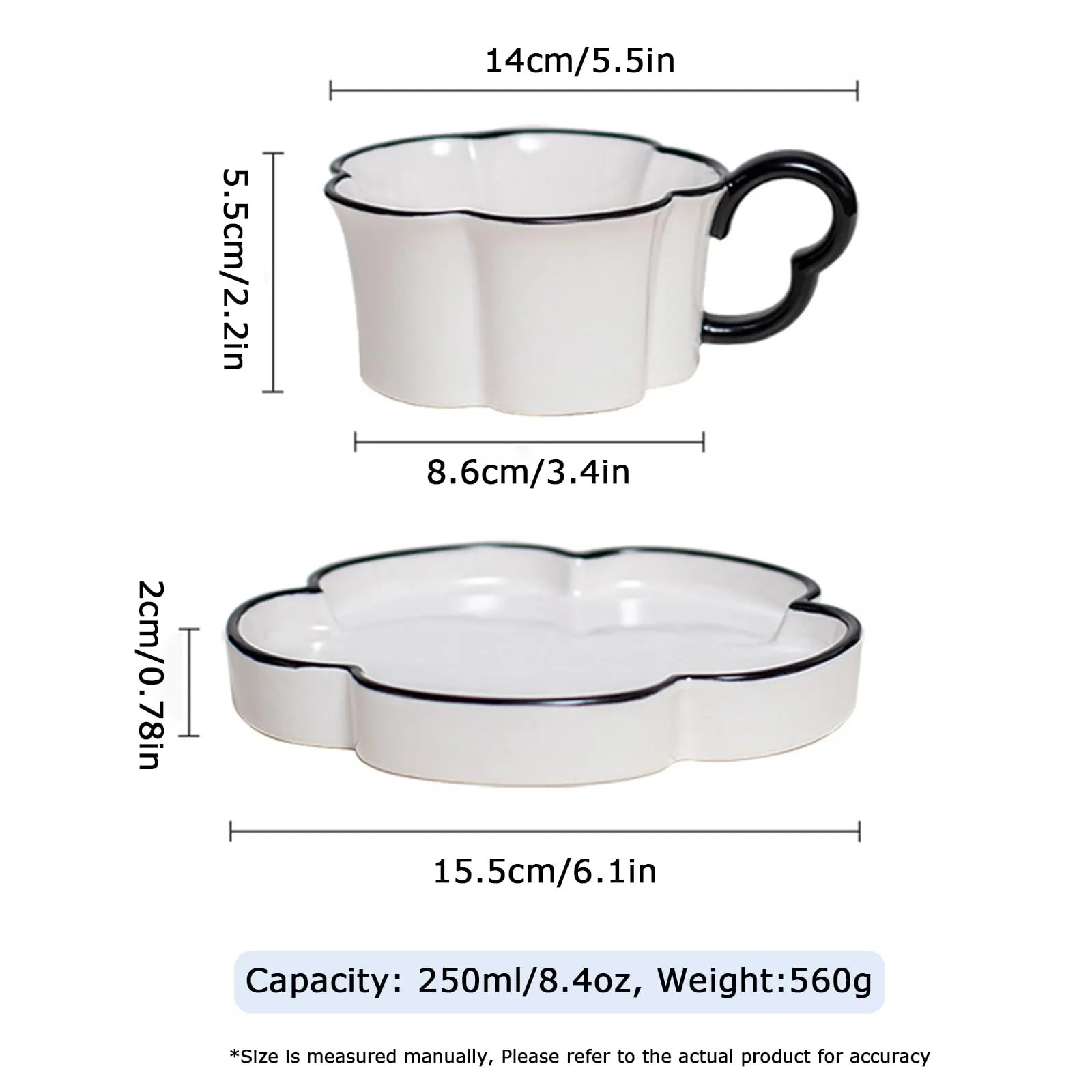 Ceramic Hand Crafted Flower Coffee Cup Wholesale in China