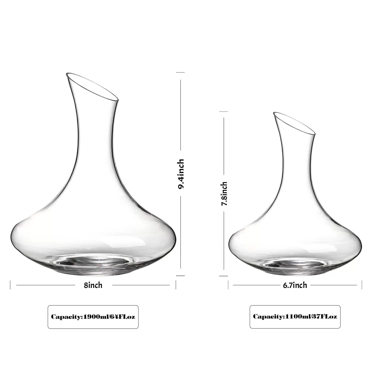  lead-free crystal wine decanter