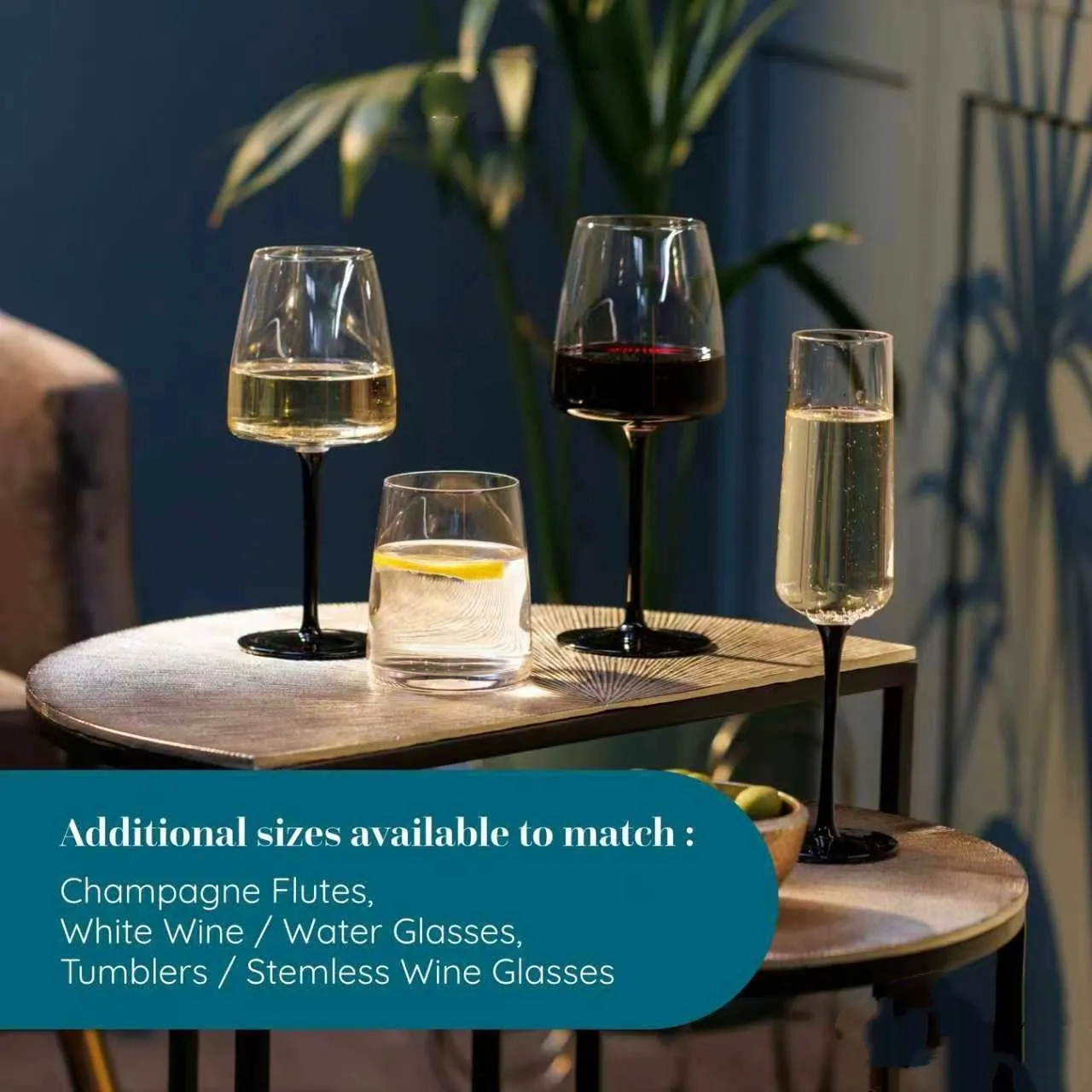 elegant black wine glass wholesale