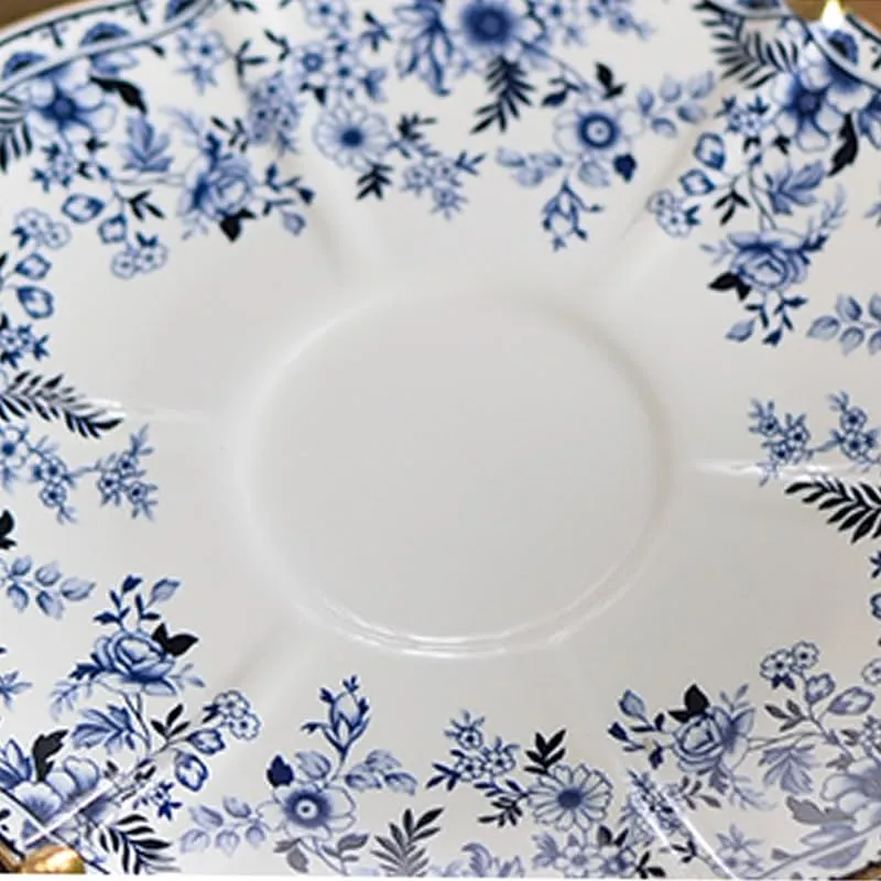ceramic patterned tea cup and saucer wholesale in China