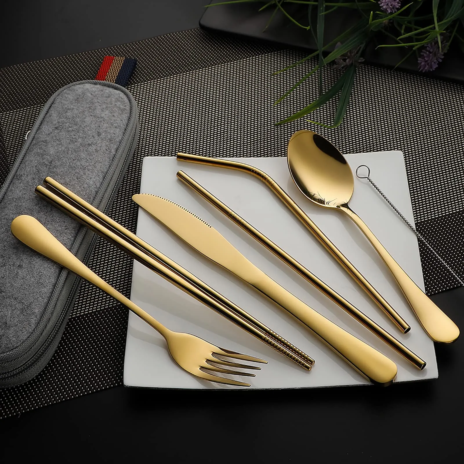 custom travel cutlery set OEM 