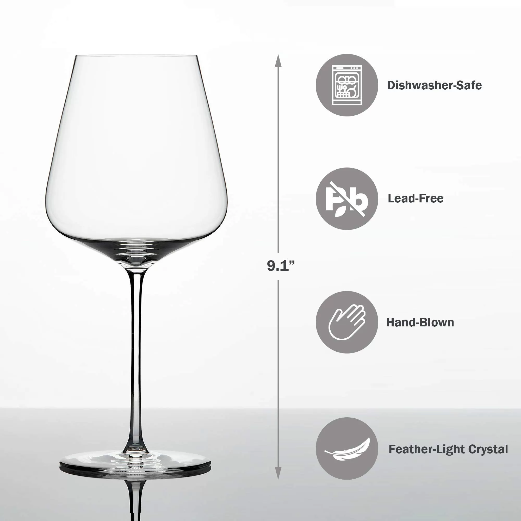 crystal red wine glasses wholesale