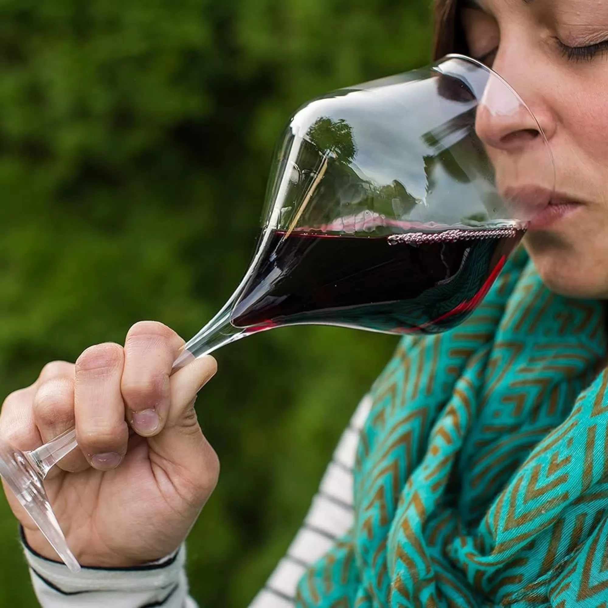 crystal burgundy wine glasses