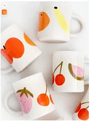 Fruits Handmade Ceramic Mug Wholesale in China